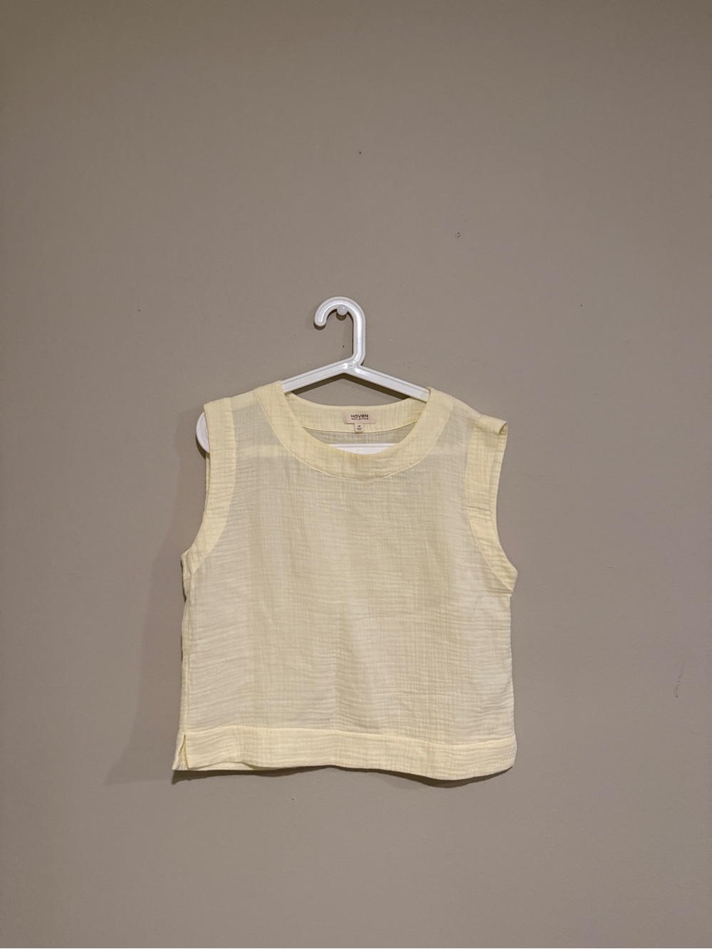 Haven Well Within 100% Cotton Gauze Tank Butter Yellow